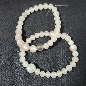 Upcycled Handmade Moonlight Glow duo bracelet set